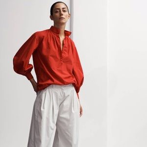 Nili Lotan Red Claire Top